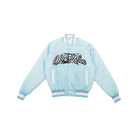 Embroidered Veterans College Jacket Light Blue