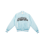 Embroidered Veterans College Jacket Light Blue