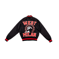 Embroidered Veterans College Jacket Black